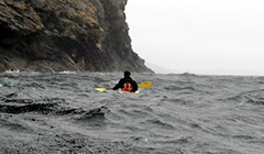 Heading north with the wind and sea behind