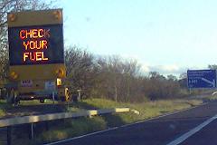 Check your fuel! Why? Has it suddenly turned into treacle?