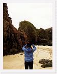 PICT5635 * Ally taking a photo of Steve atop one of the rock outcrops on Traigh Ghearadha * 1704 x 2272 * (766KB)