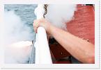 DSC9063 * And they're off - the Oostershelde's cannon starts the Tiller Lug Sail Challenge. * 3872 x 2592 * (1.72MB)